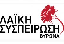 Ανακοίνωση της Λαϊκής Συσπείρωσης Βύρωνα για το αποτέλεσμα των δημοτικών και περιφερειακών εκλογών
