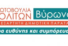 Η Πρωτοβουλία Πολιτών Βύρωνα, ζητά “ζωντανές” συνεδριάσεις του δημοτικού συμβουλίου Πρωτοβουλία