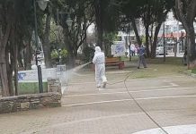 Πραγματοποιήθηκε την Κυριακή απολύμανση εξωτερικών κοινόχρηστων χώρων