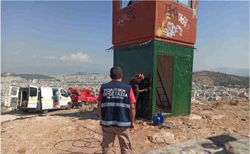 Αποκατάσταση ζημιών στο πυροφυλάκιο στον λόφο Γρανικού