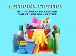 Δέσποινα Στεργίου: Είδη καθαρισμού – Χαρτικά
