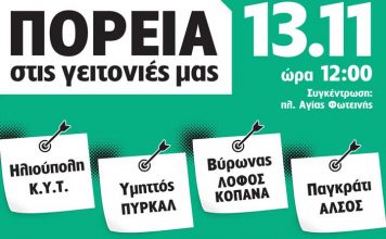 ΠΟΡΕΙΑ για την Υπεράσπιση του Λόφου Κοπανά