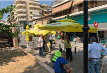 Απομακρύνθηκαν παράνομα τραπεζοκαθίσματα από την Πλατεία Αγίου Λαζάρου