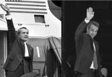 H ανακοίνωση της παραίτησης Νίξον για το σκάνδαλο παρακολουθήσεων Γουότεργκειτ