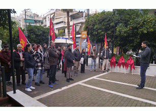 ΚΚΕ: Κατάθεση στεφάνων για το Μπλόκο του Βύρωνα