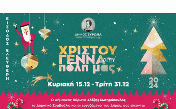 Δήμος Βύρωνα: Εορταστικές Εκδηλώσεις Χριστούγεννα 2024