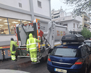 Κακοκαιρία «Byron»: Επιπτώσεις στη αποκομιδή των απορριμμάτων στους δήμους της Αττικής και στο Βύρωνα